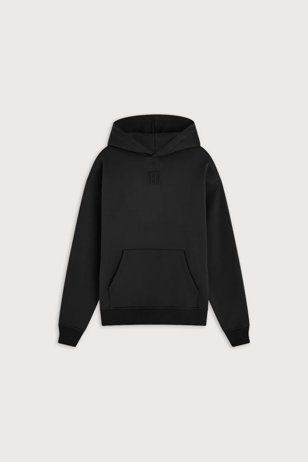 Oversized Embossed Logo Hoodie - Black - Image 2