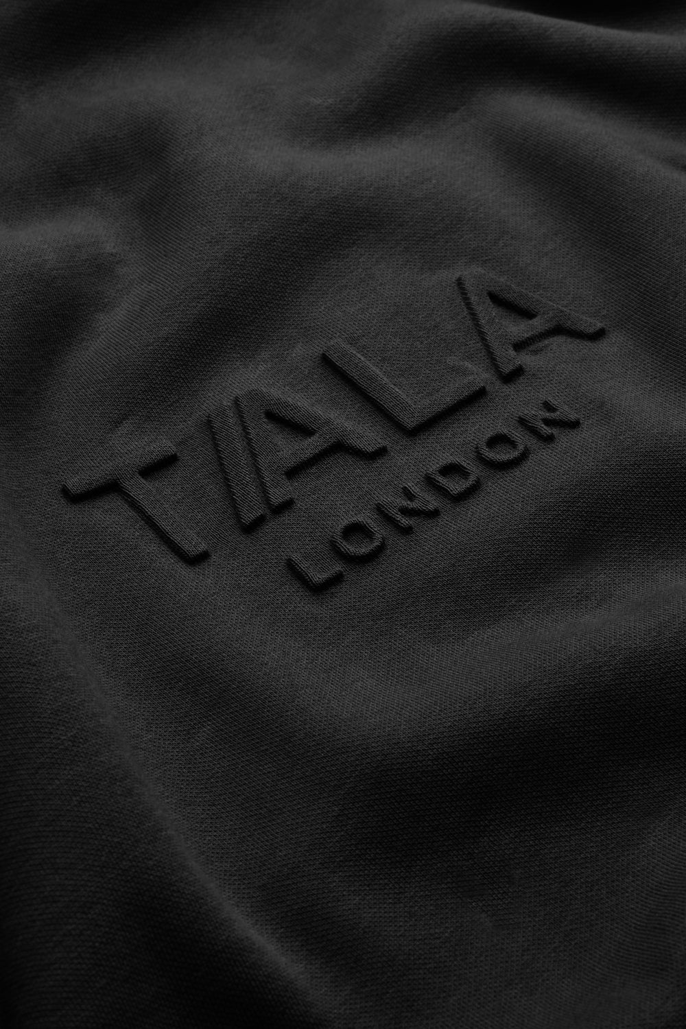 Oversized Embossed Logo Hoodie - Black - Image 7