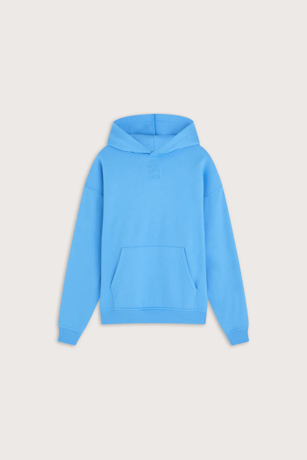 Oversized Embossed Logo Hoodie - Sky Blue - Image 2