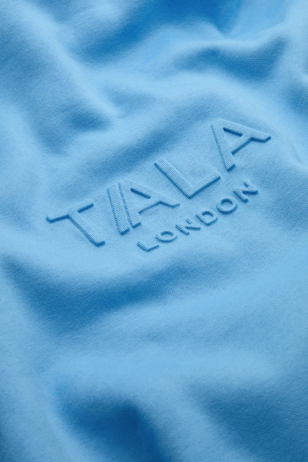 Oversized Embossed Logo Hoodie - Sky Blue - Image 7