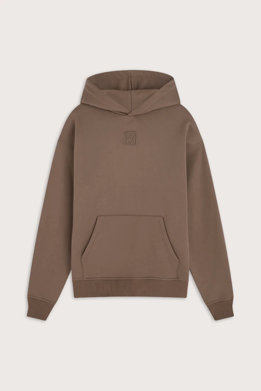 Oversized Embossed Logo Hoodie - Washed Cortado Brown - Image 2