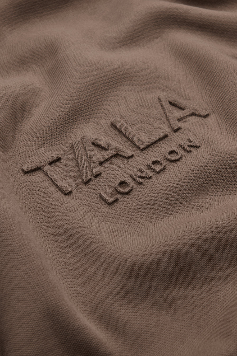 Oversized Embossed Logo Hoodie - Washed Cortado Brown - Image 7