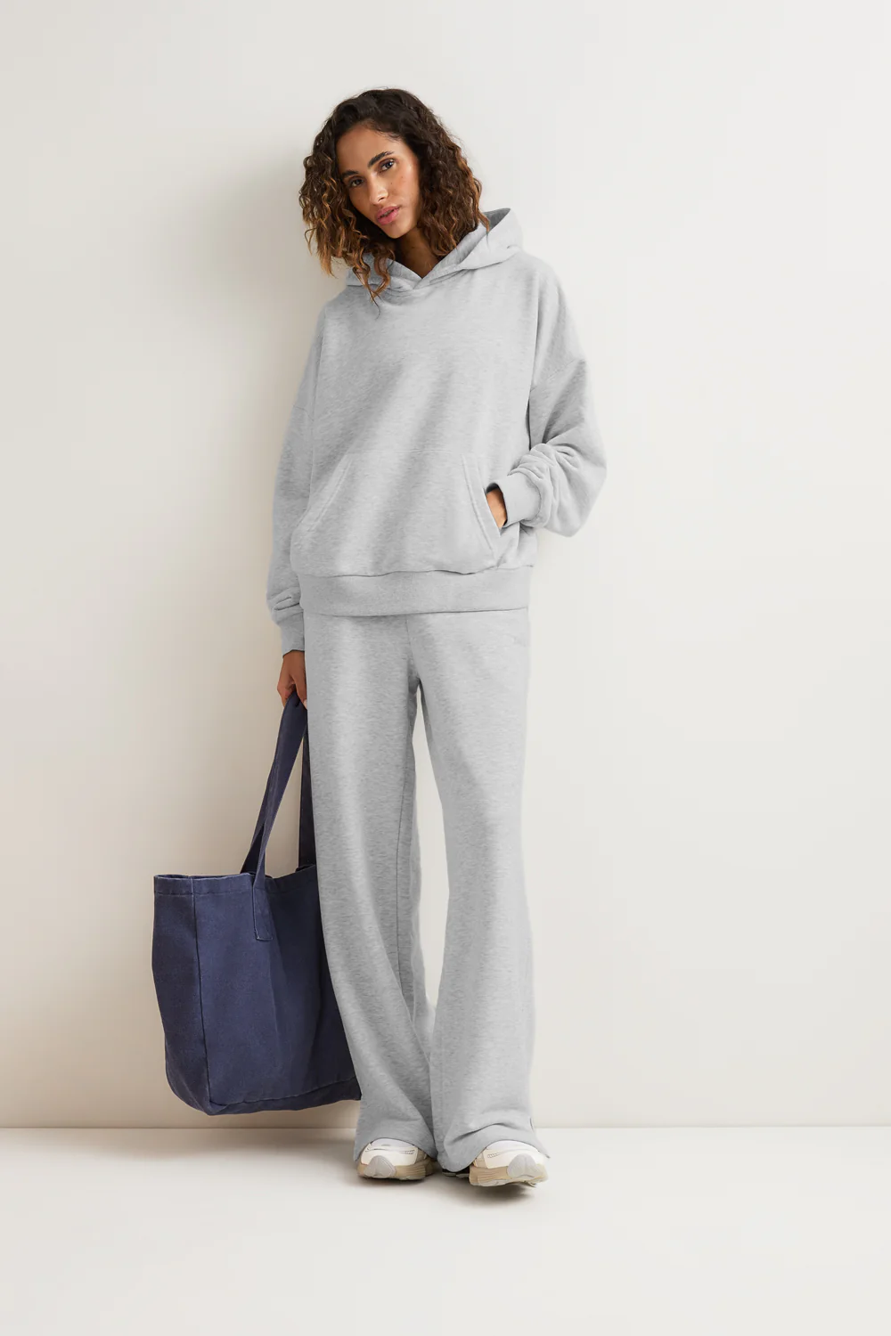Peached Girlfriend Hoodie - Grey Marl - Image 3