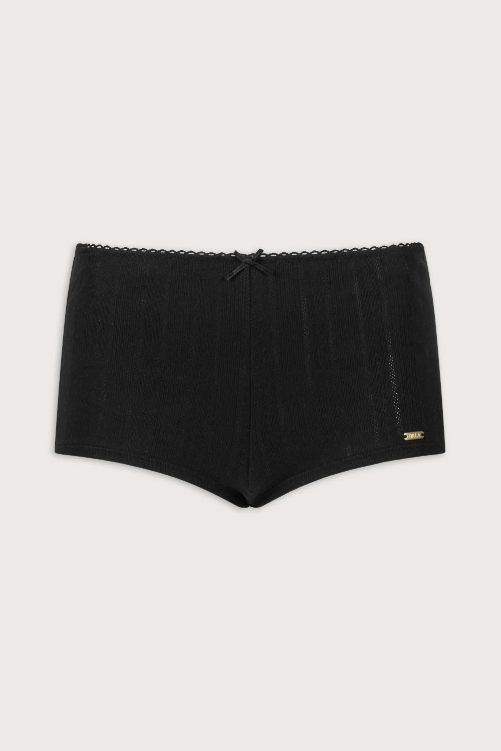 Pointelle Boxer Brief - Black - Image 2