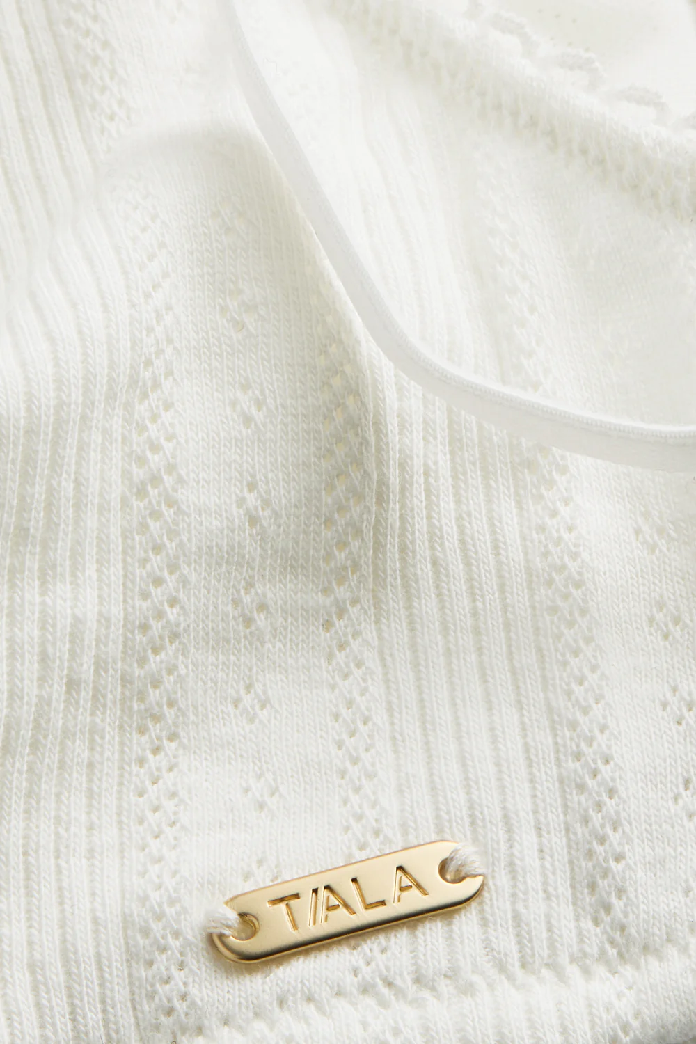 Pointelle Scoop Bra - Ivory - Image 7