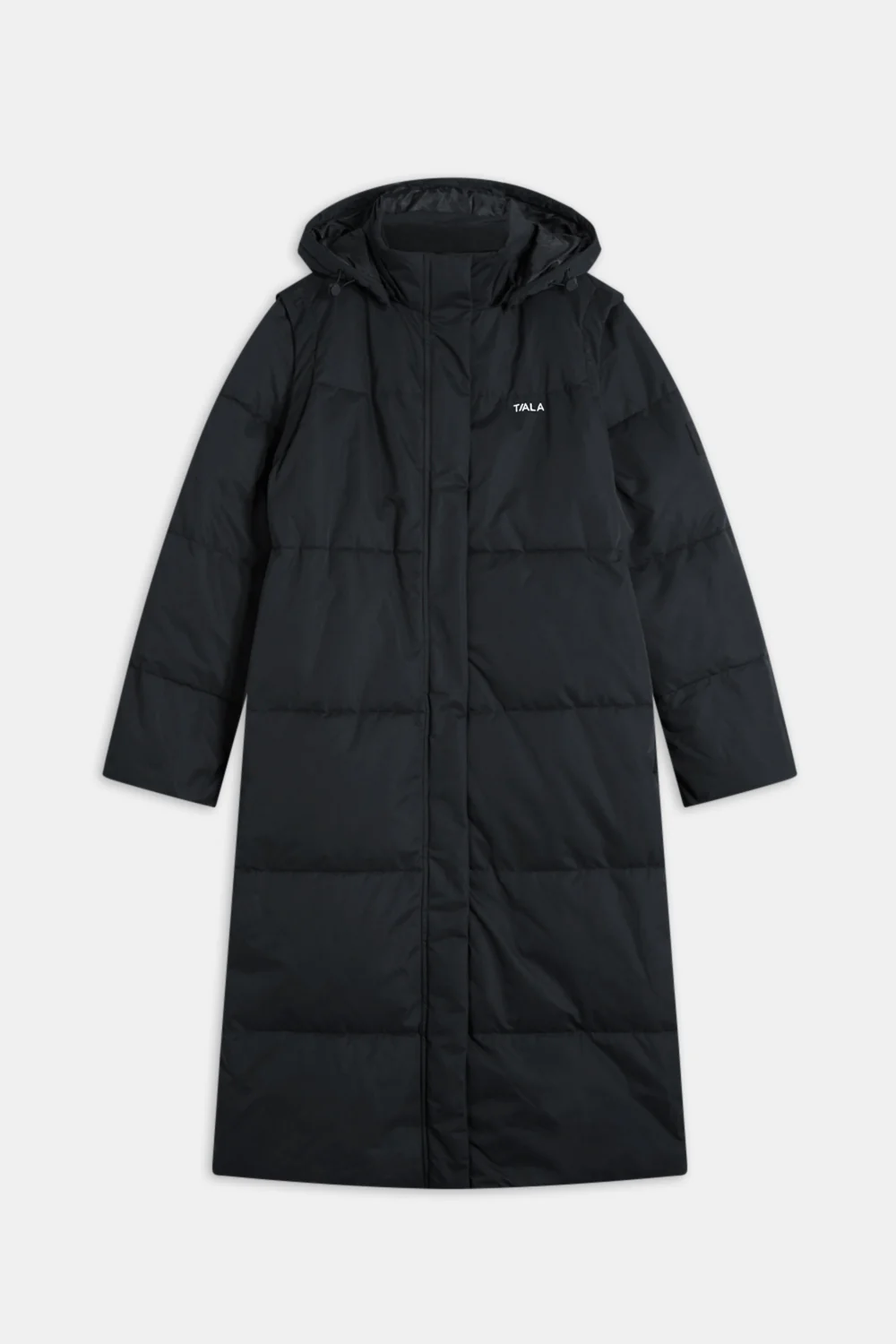 Polar Longline Puffer Coat - True Black - Image 7