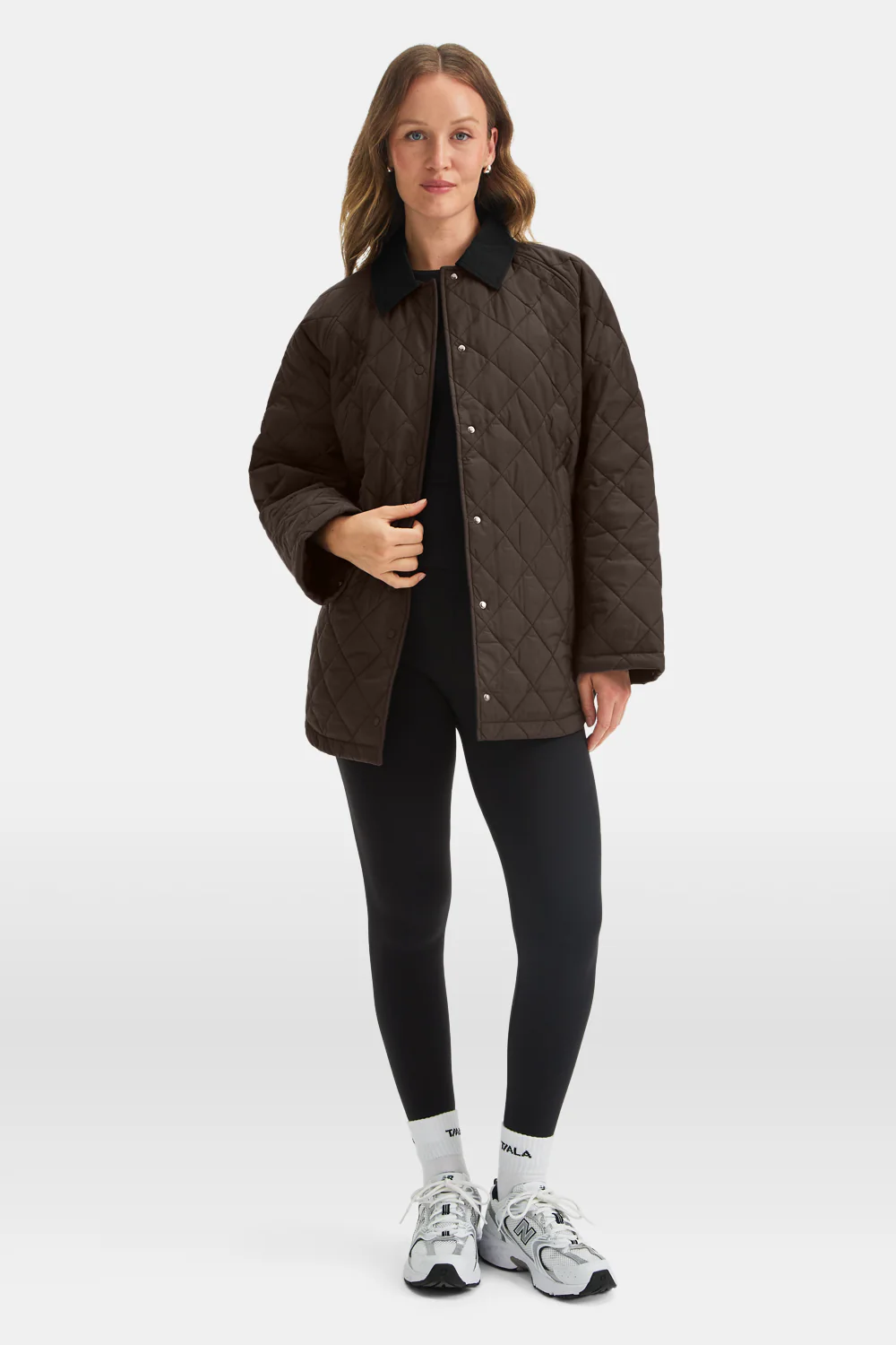 Quilted Reversible Barn Jacket - Americano / Black