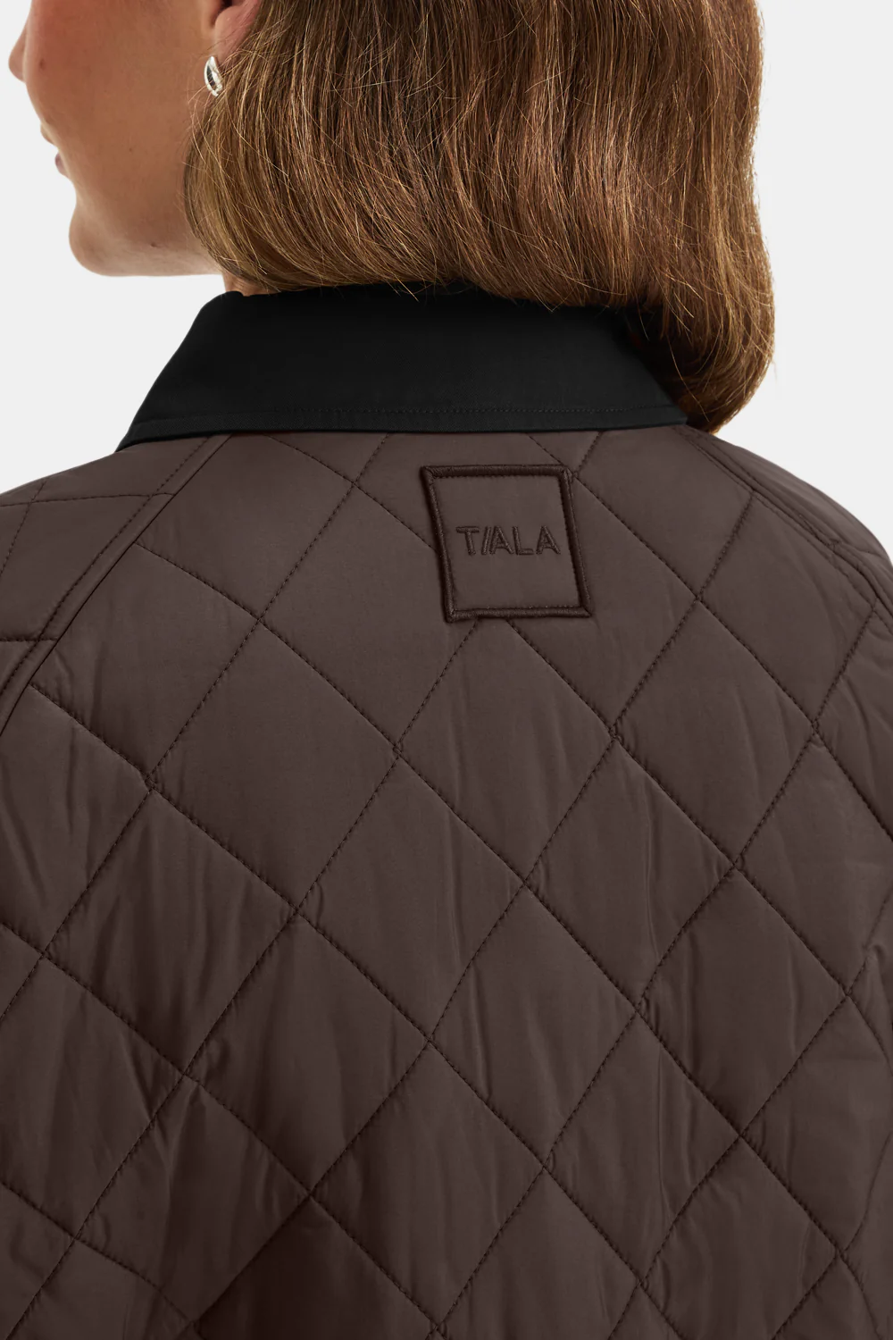 Quilted Reversible Barn Jacket - Americano / Black - Image 6