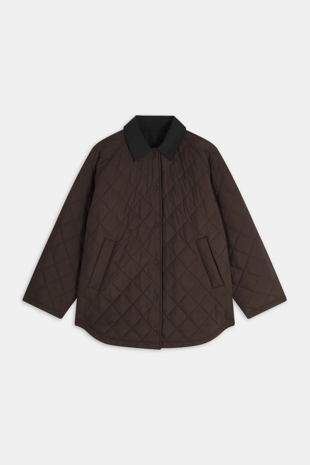 Quilted Reversible Barn Jacket - Americano / Black - Image 8