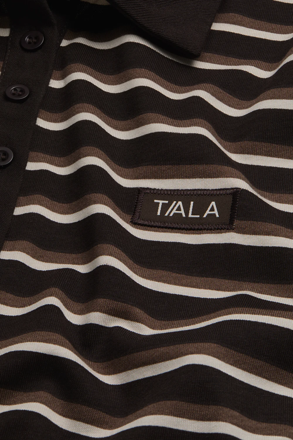 Rugby Polo Shirt - Brown Stripe - Image 6