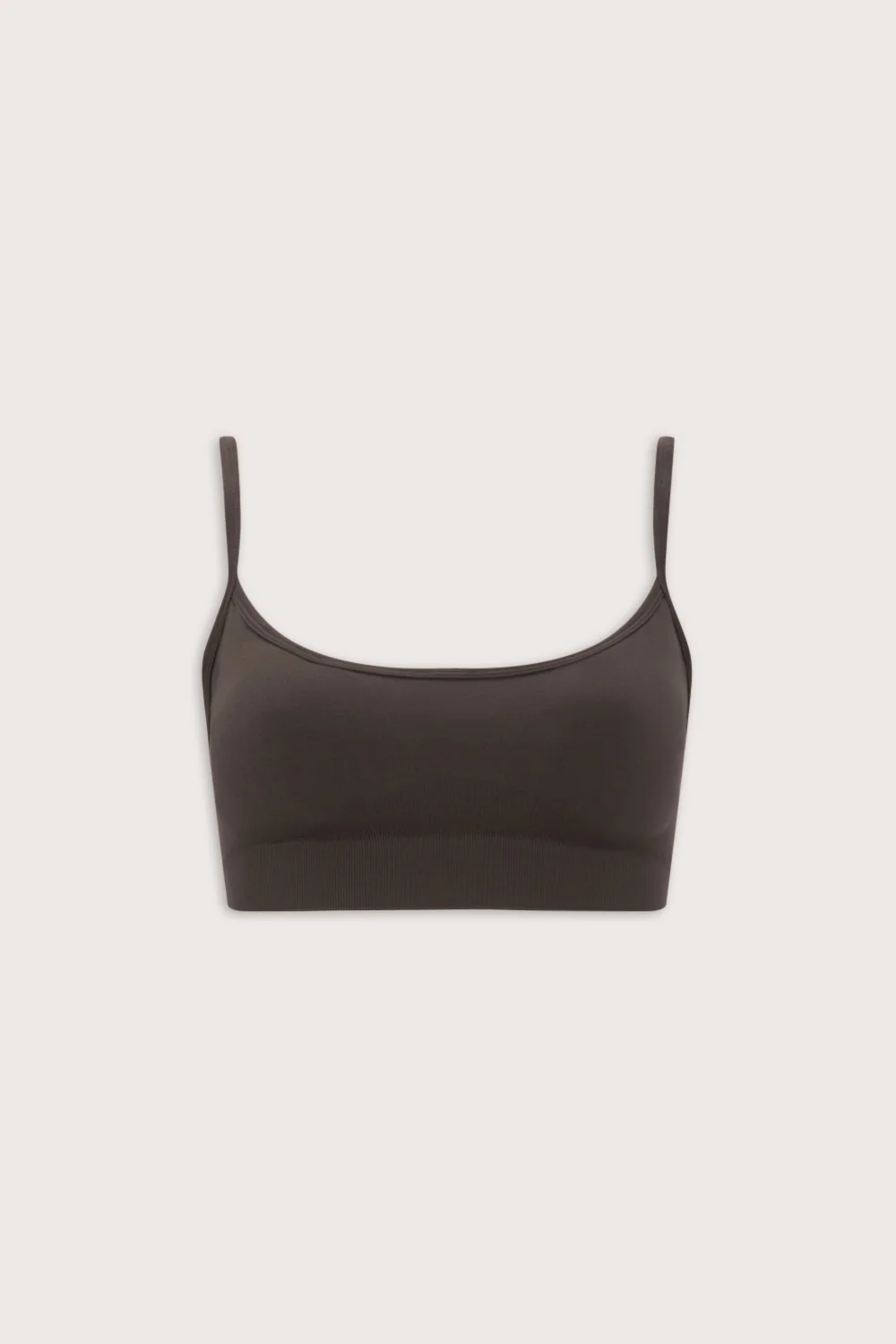 Sculpt Seamless Bandeau Sports Bra - Espresso Brown - Image 2