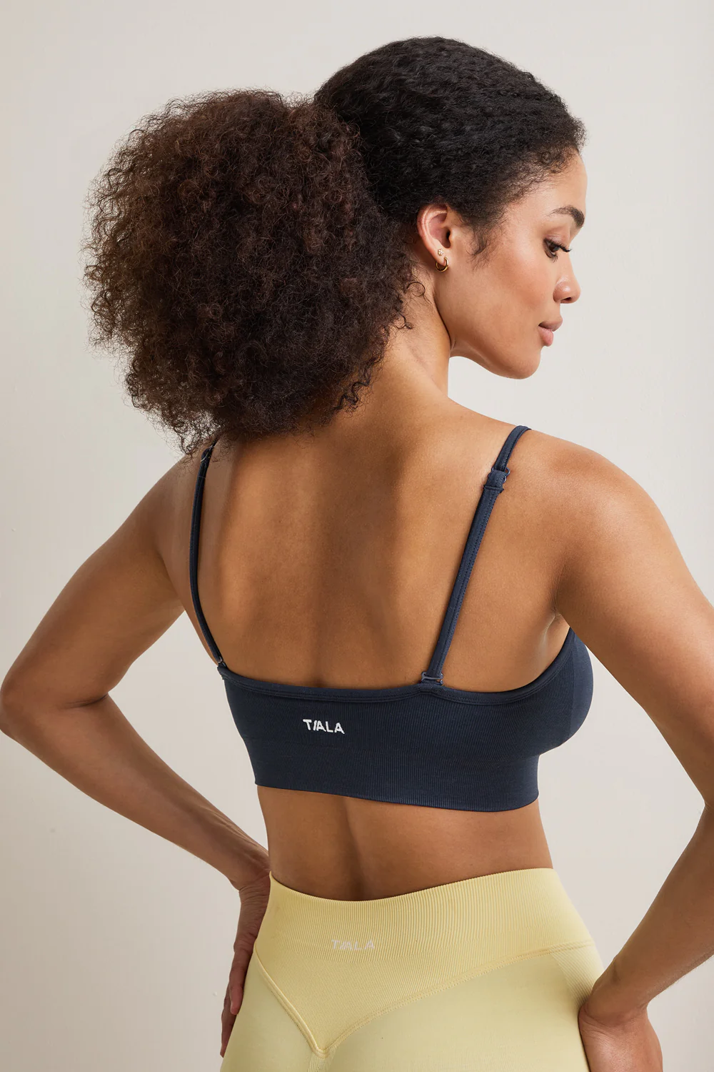 Sculpt Seamless Bandeau Sports Bra - Navy Marl - Image 3