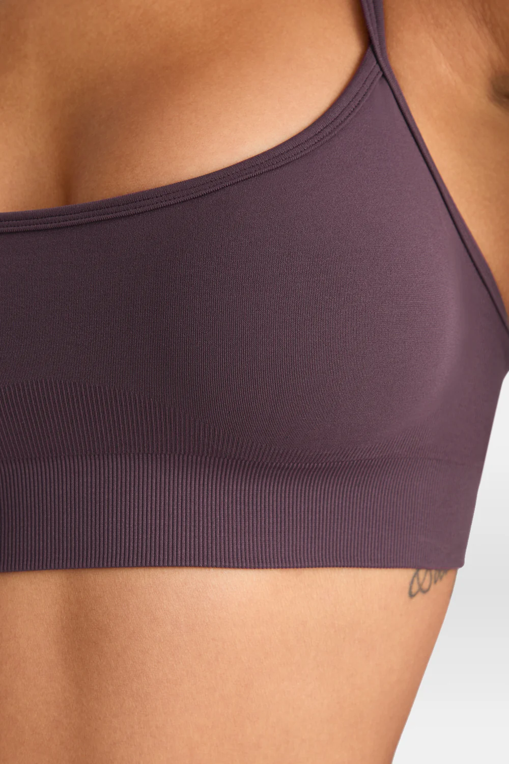 Sculpt Seamless Bandeau Sports Bra - Plum Marl - Image 5