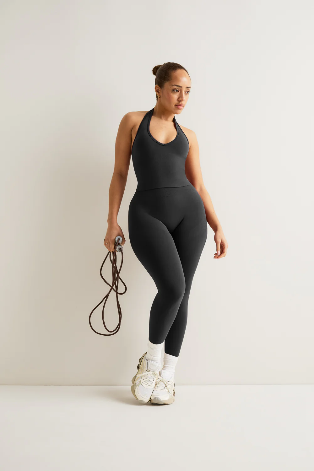 Sculpt Seamless Halter Tank - Black Marl - Image 4
