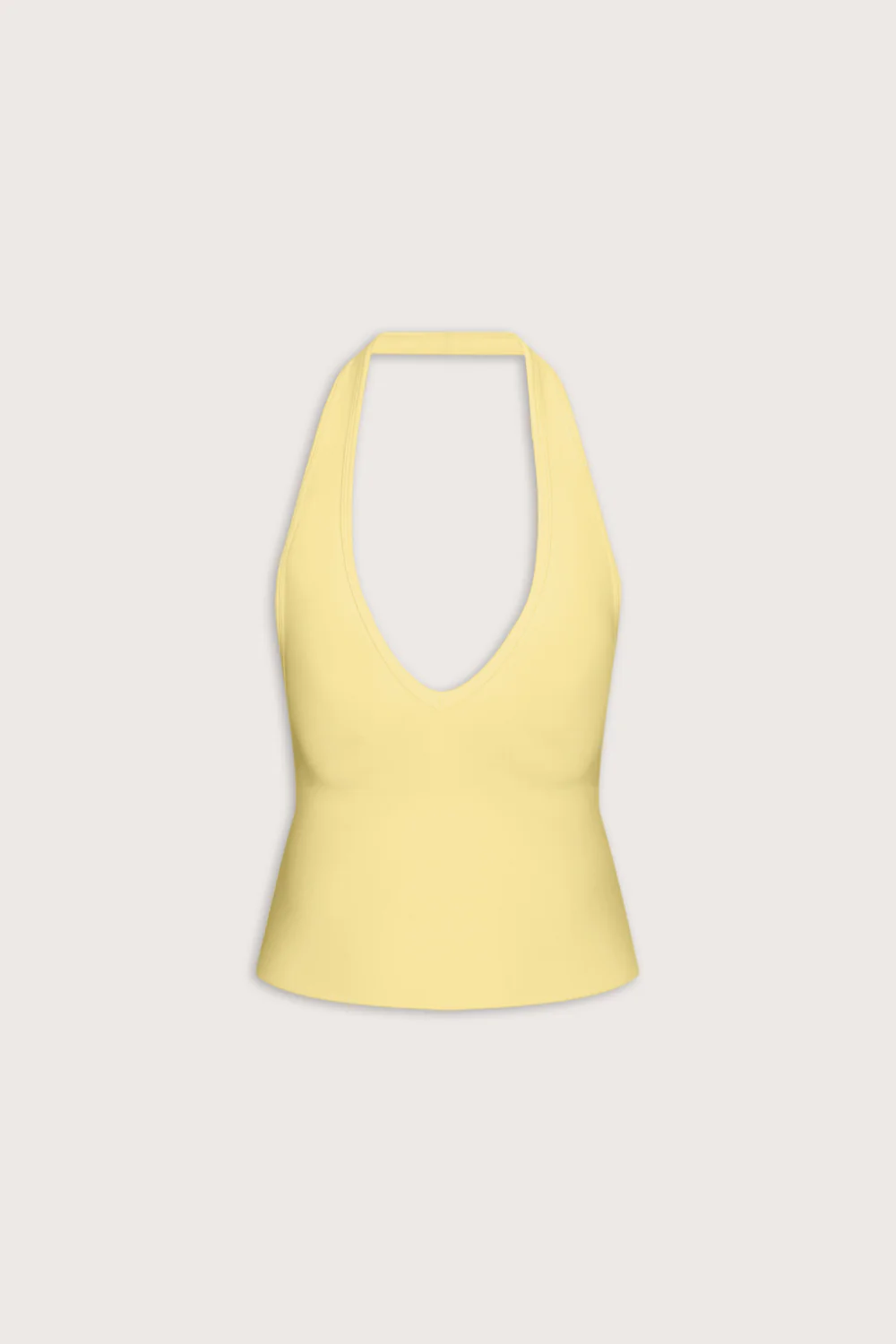 Sculpt Seamless Halter Tank - Butter Yellow - Image 2