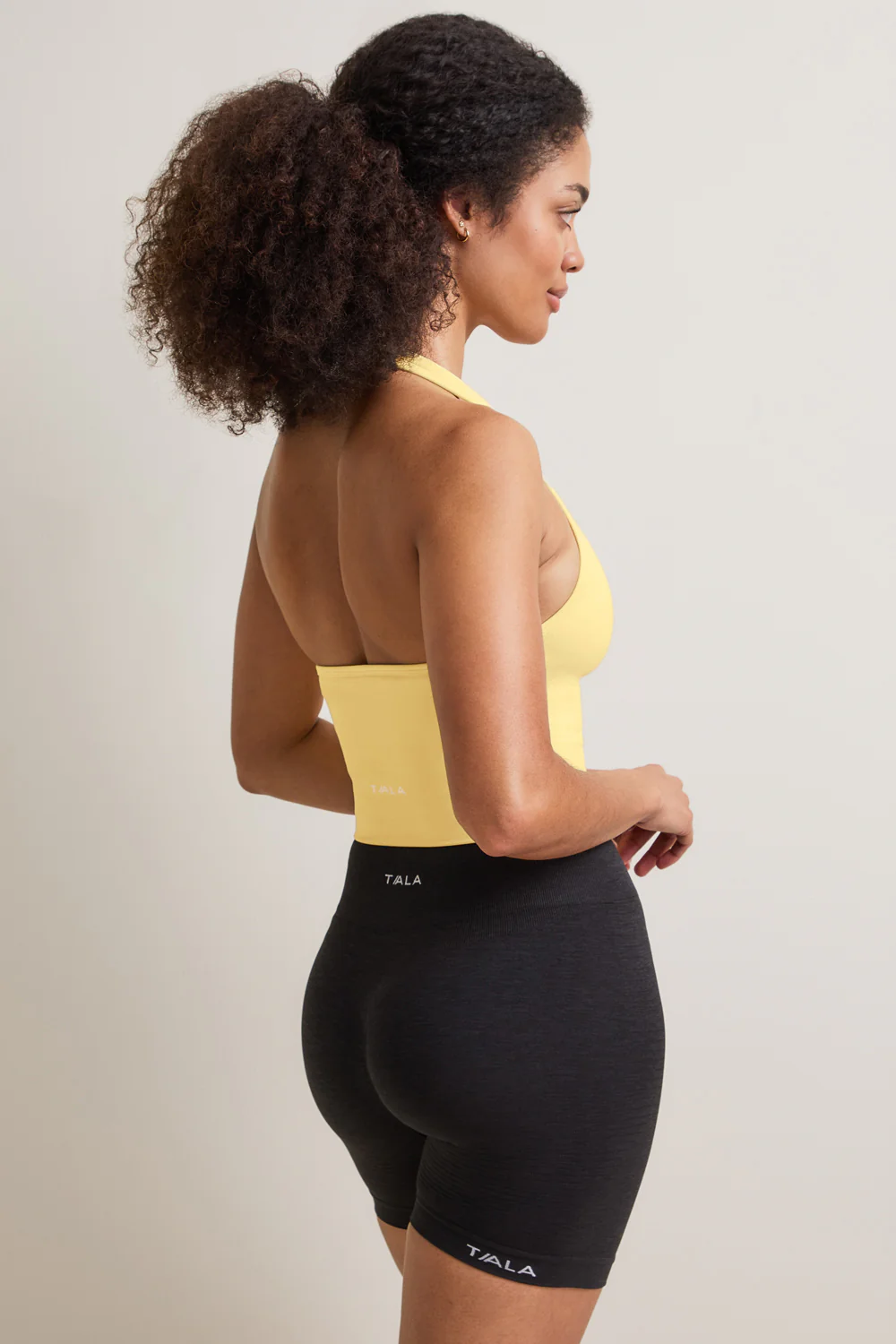 Sculpt Seamless Halter Tank - Butter Yellow - Image 4