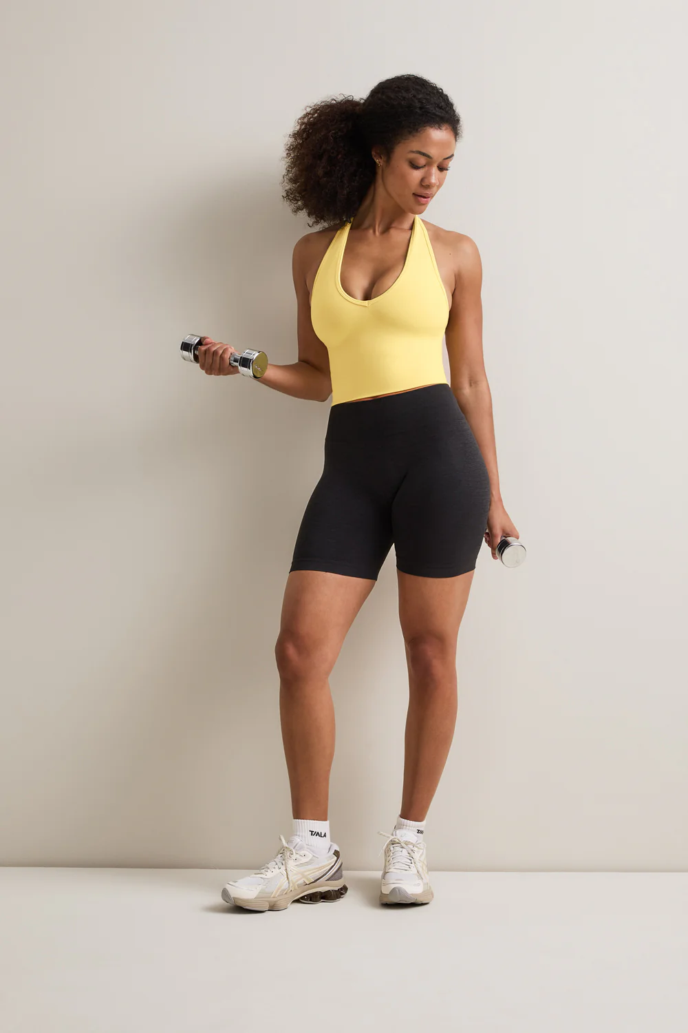 Sculpt Seamless Halter Tank - Butter Yellow - Image 5