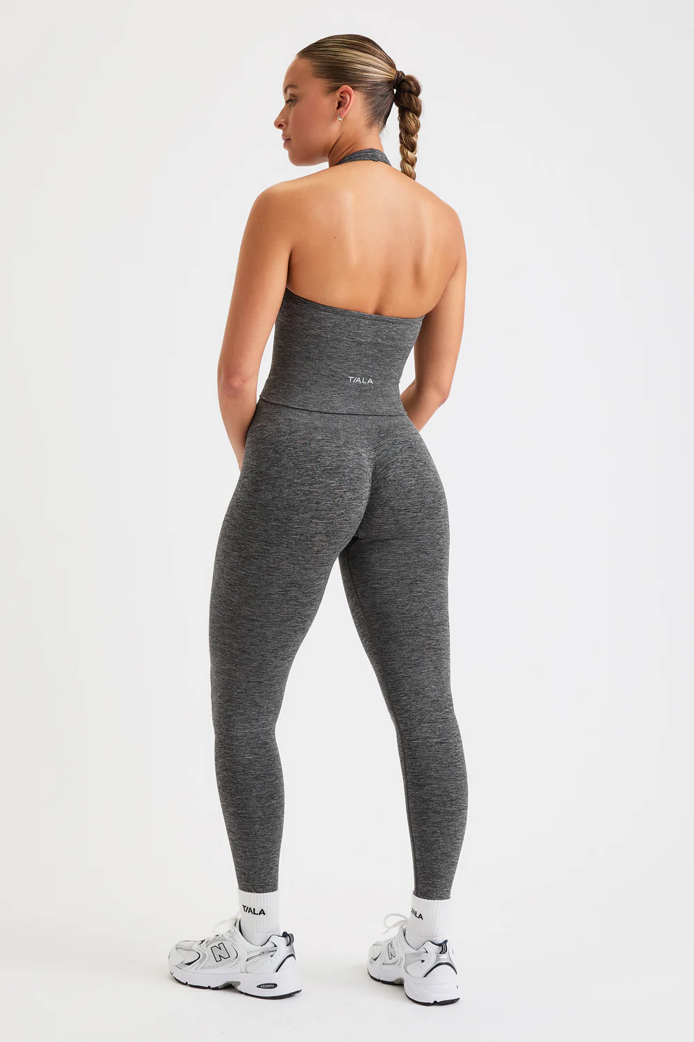 Sculpt Seamless Halter Tank - Charcoal Marl - Image 5