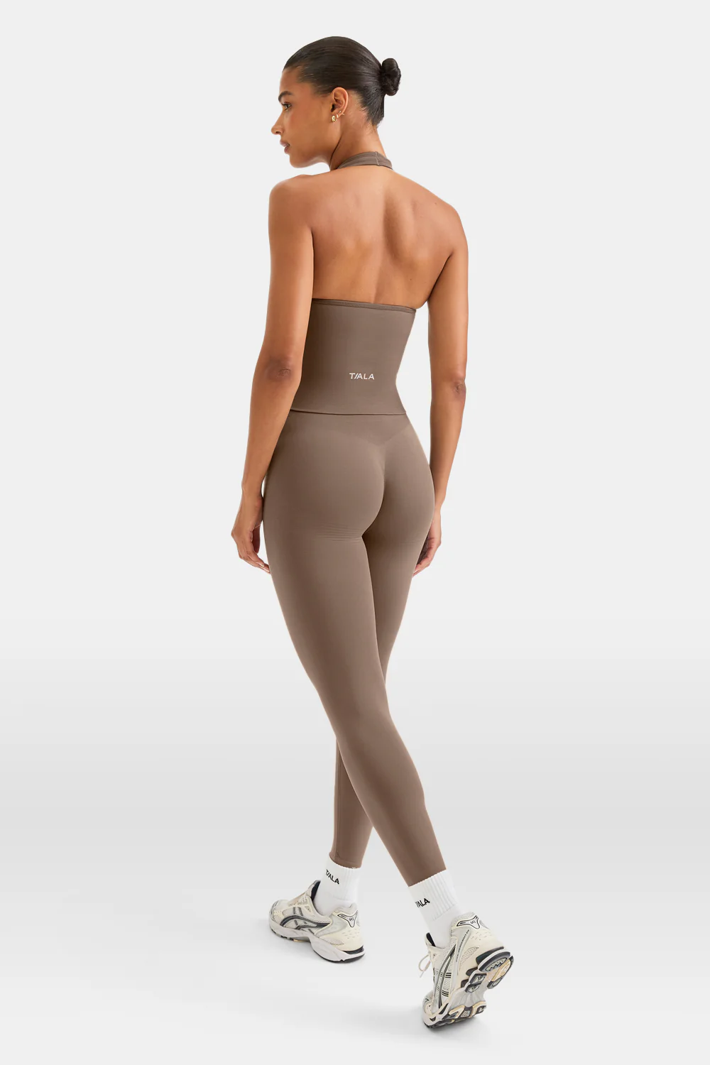 Sculpt Seamless Halter Tank - Taupe - Image 4