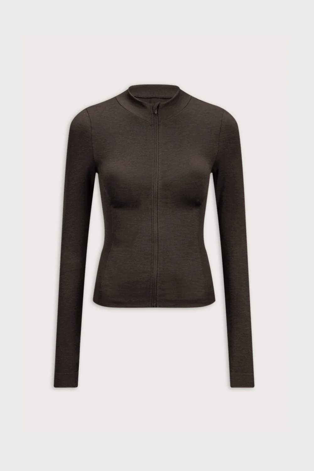 Sculpt Seamless Longline Jacket - Espresso Brown - Image 2
