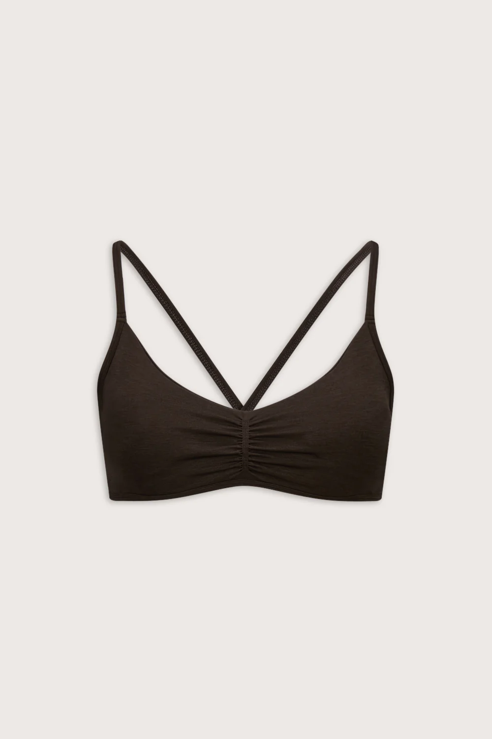 Sculpt Seamless Ruched Cross Back Sports Bra - Americano - Image 2