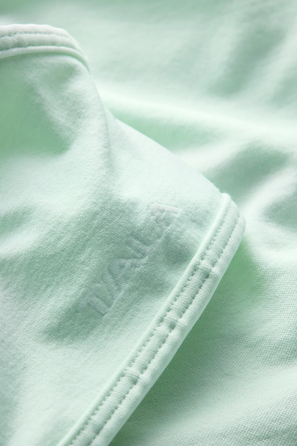 Sculpt Seamless Ruched Cross Back Sports Bra - Soft Mint - Image 6