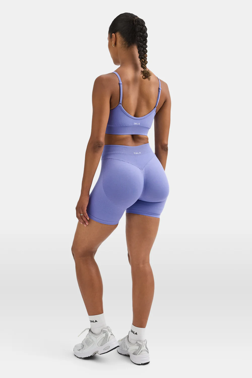 Sculpt Seamless Ruched Sports Bra - Aster Blue - Image 5