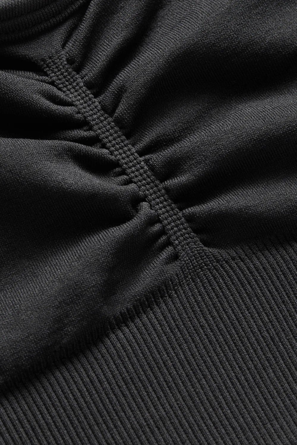Sculpt Seamless Ruched Sports Bra - Black Marl - Image 7