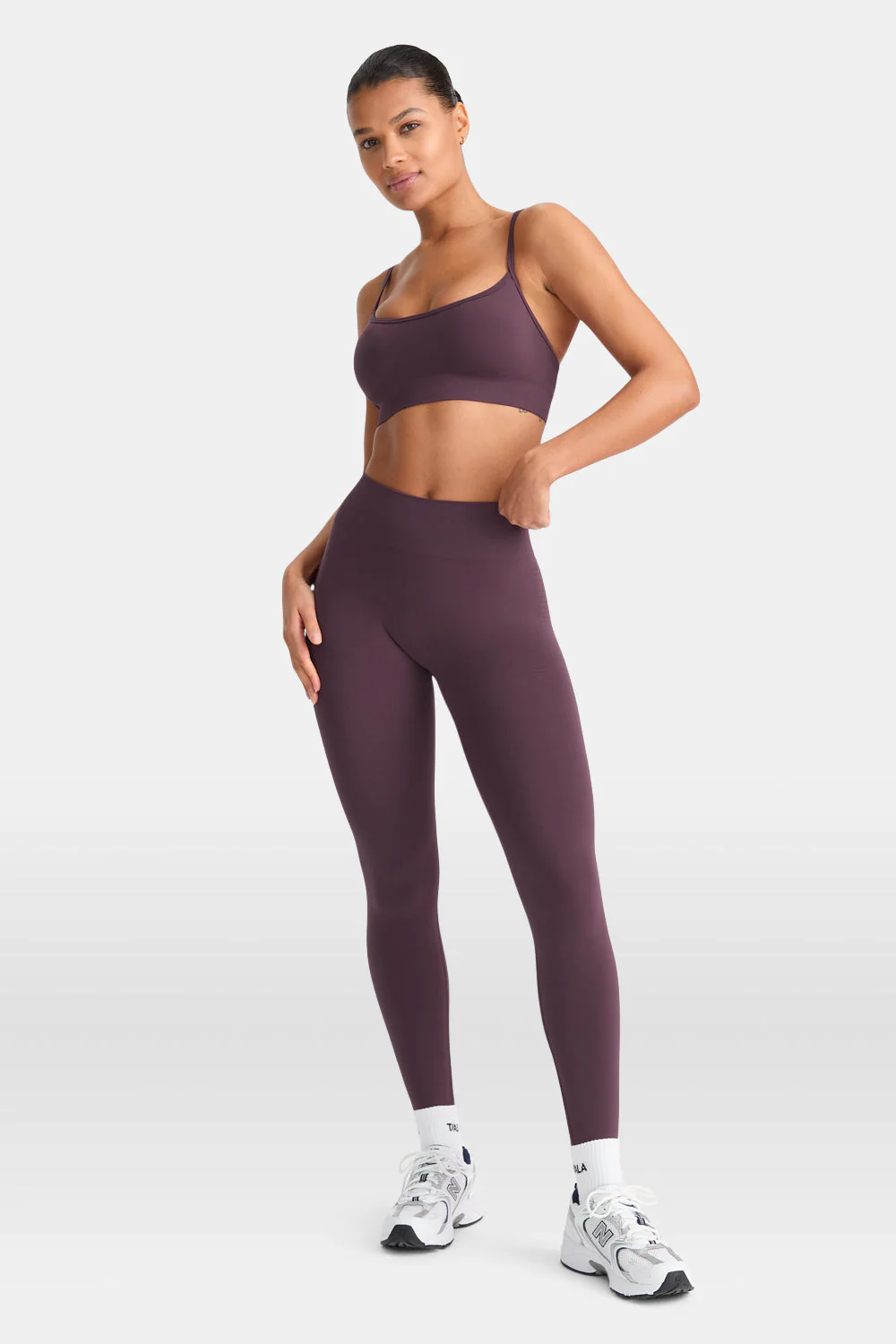 Sculpt Seamless Scrunch Legging - Plum Marl - Image 3