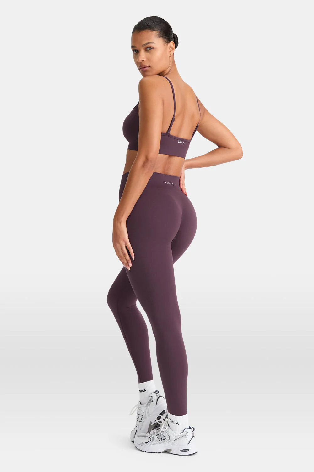 Sculpt Seamless Scrunch Legging - Plum Marl - Image 4