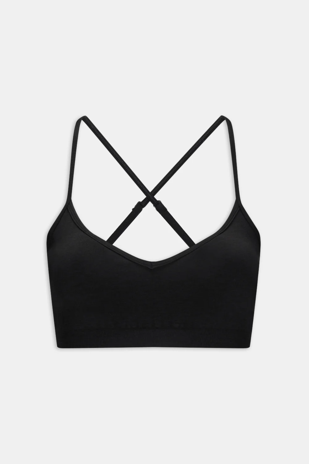 Sculpt Seamless Cross Back Sports Bra - Black Marl - Image 2