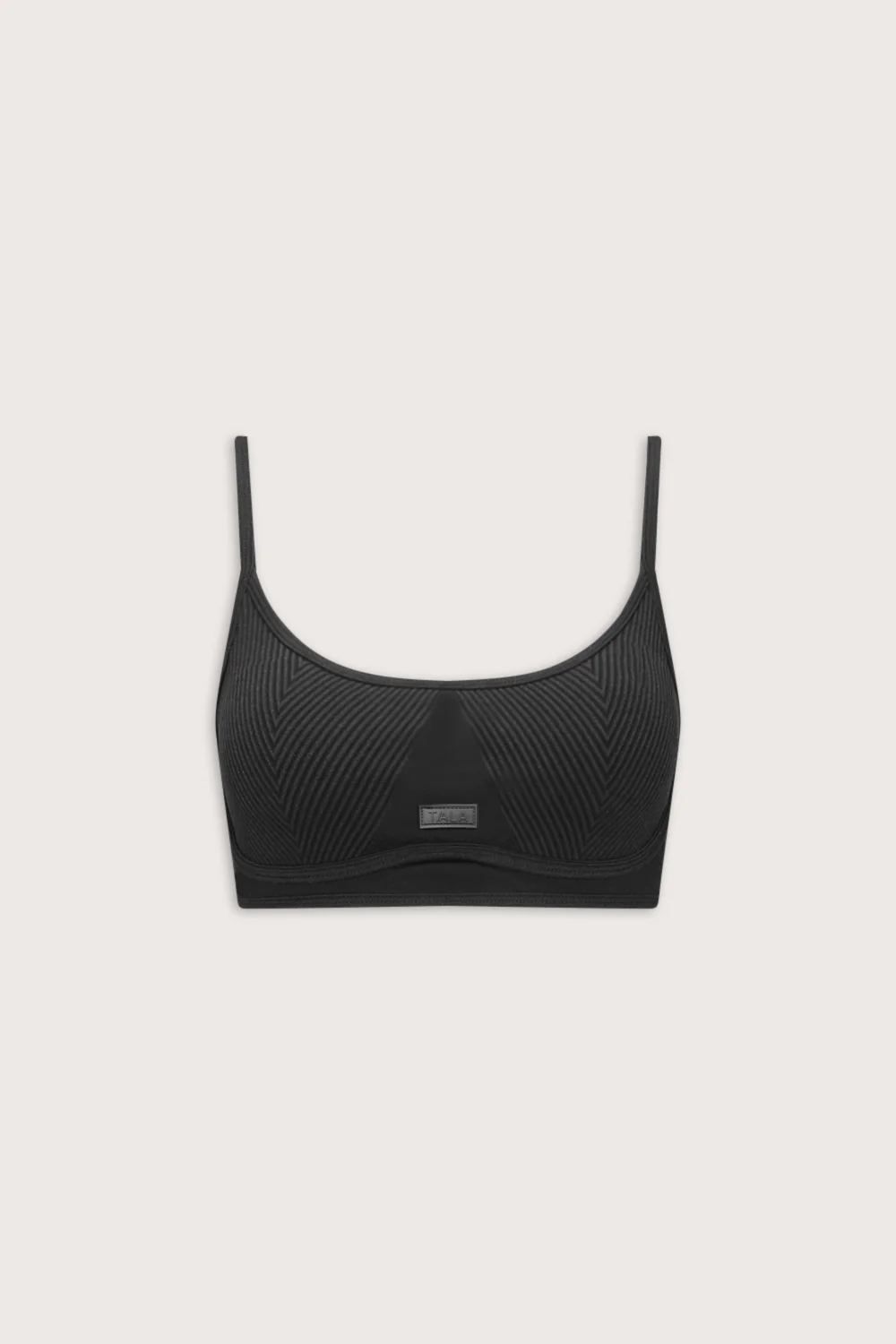 Seamless Rib Bra - Vintage Black - Image 2
