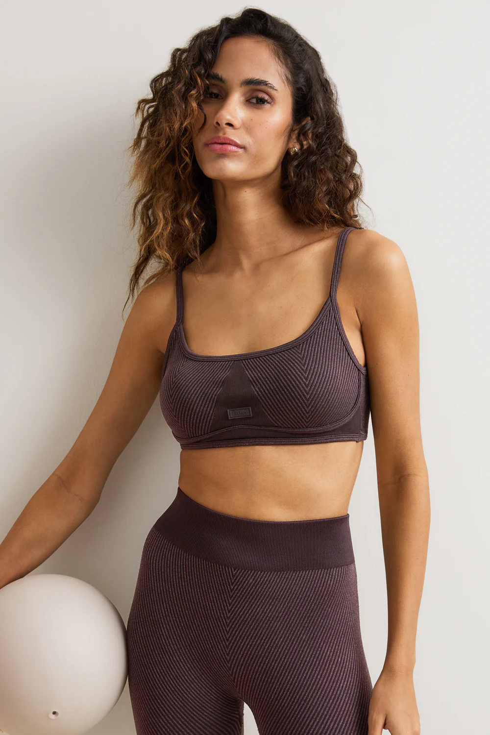 Seamless Rib Bra - Vintage Brown