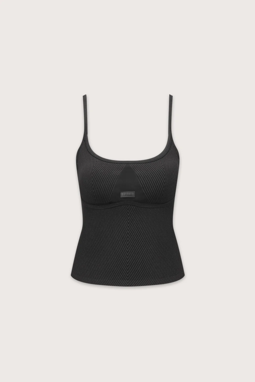 Seamless Rib Vest - Vintage Black - Image 2
