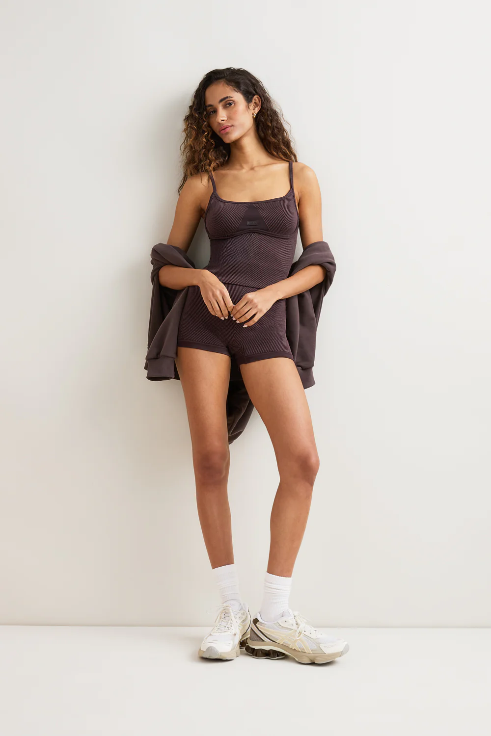 Seamless Rib Vest - Vintage Brown - Image 4