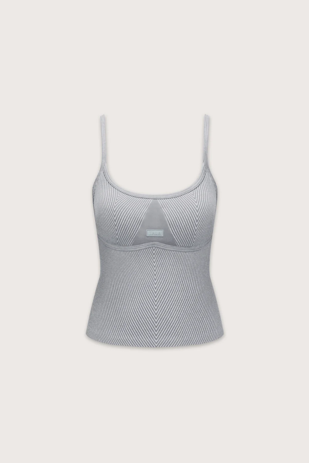 Seamless Rib Vest - Vintage Grey - Image 2
