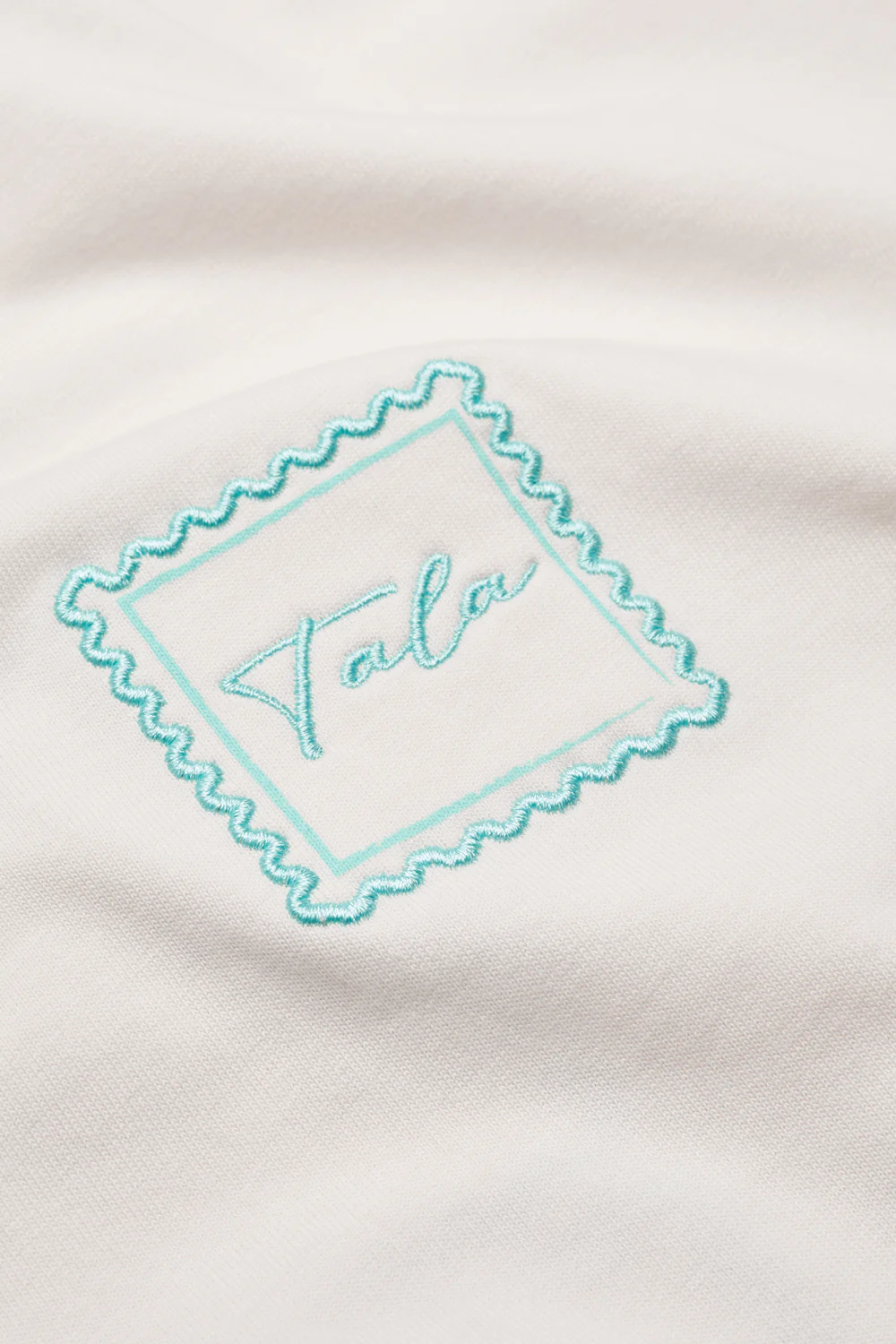 Seashells Graphic Tee - Ivory / Aqua Blue - Image 6