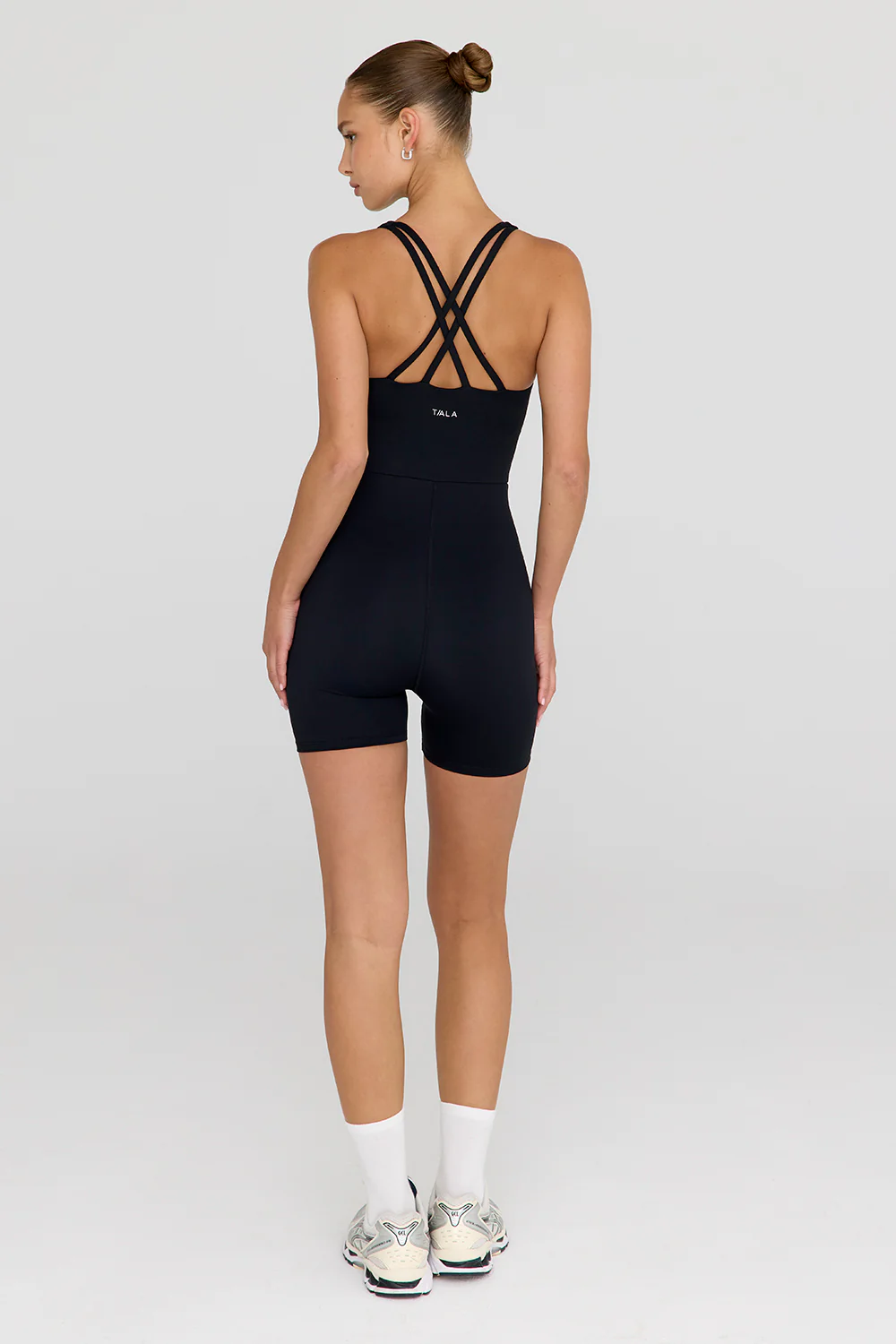 SkinLuxe Built-In Support Strappy Back Unitard - Shadow Black - Image 10