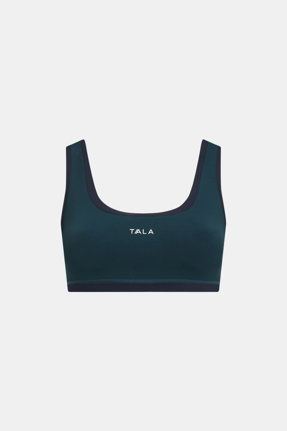 SkinLuxe Contrast Edge Sports Bra - Rich Teal / Midnight Navy - Image 2