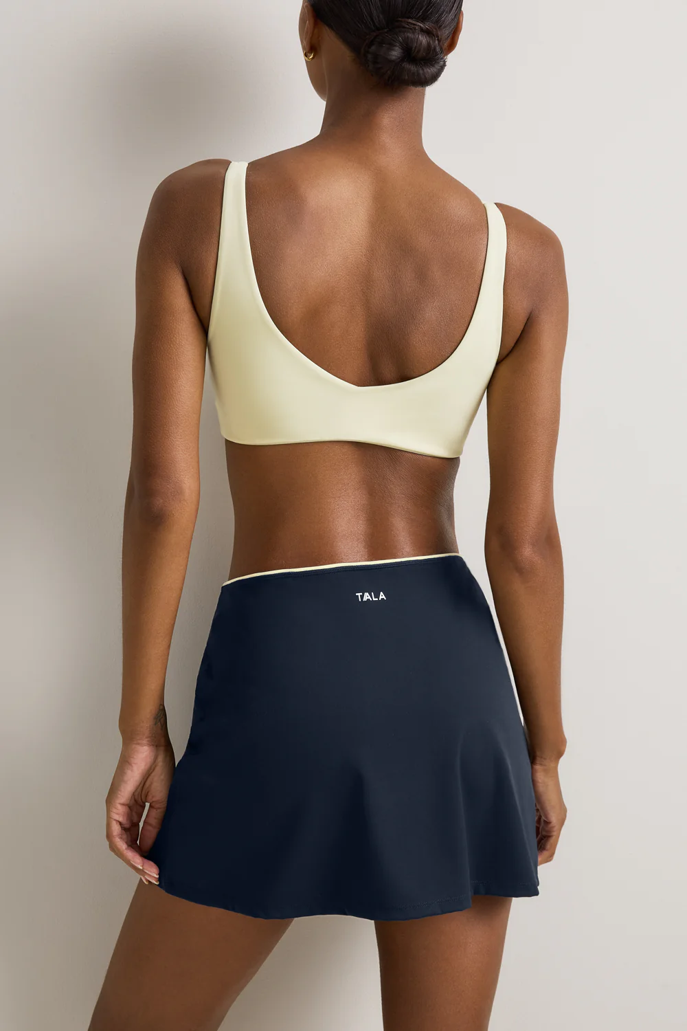SkinLuxe Contrast Piping Mini Skort - Midnight Navy - Image 4
