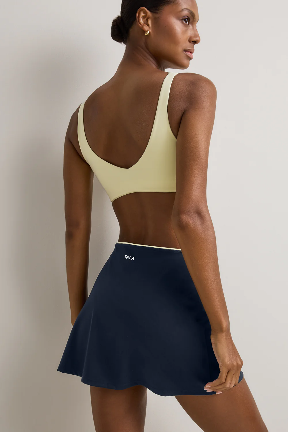 SkinLuxe Contrast Piping Mini Skort - Midnight Navy - Image 5