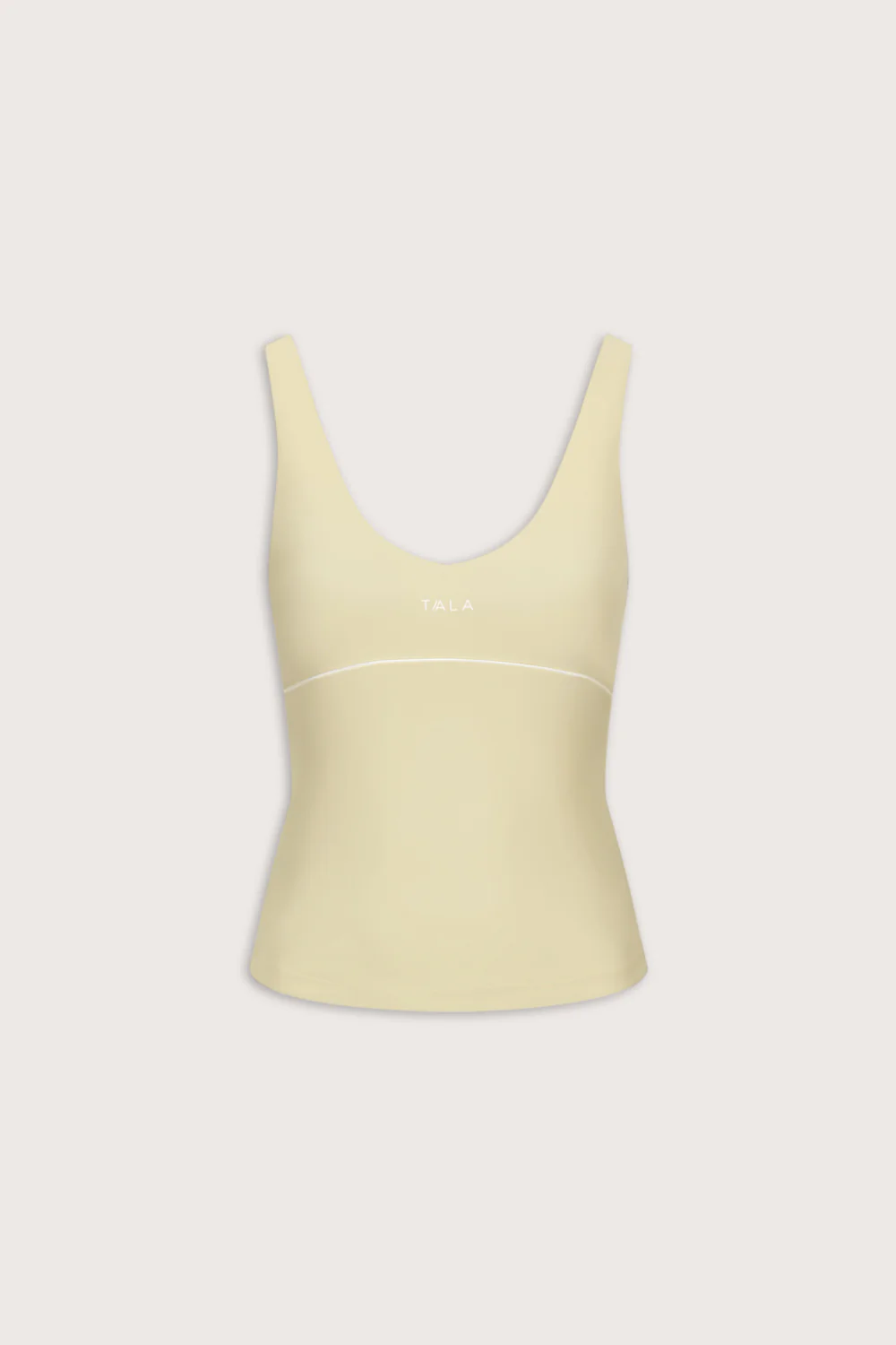 SkinLuxe Contrast Piping Vest - Lemon Yellow - Image 2