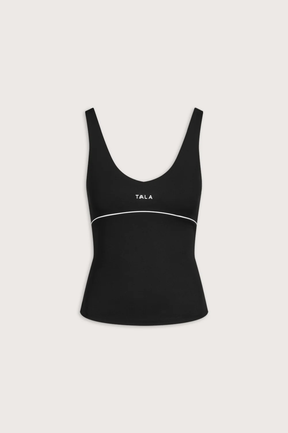 SkinLuxe Contrast Piping Vest - Shadow Black - Image 2