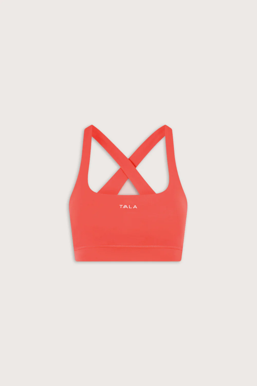 SkinLuxe Cross Back Sports Bra - Coral - Image 2