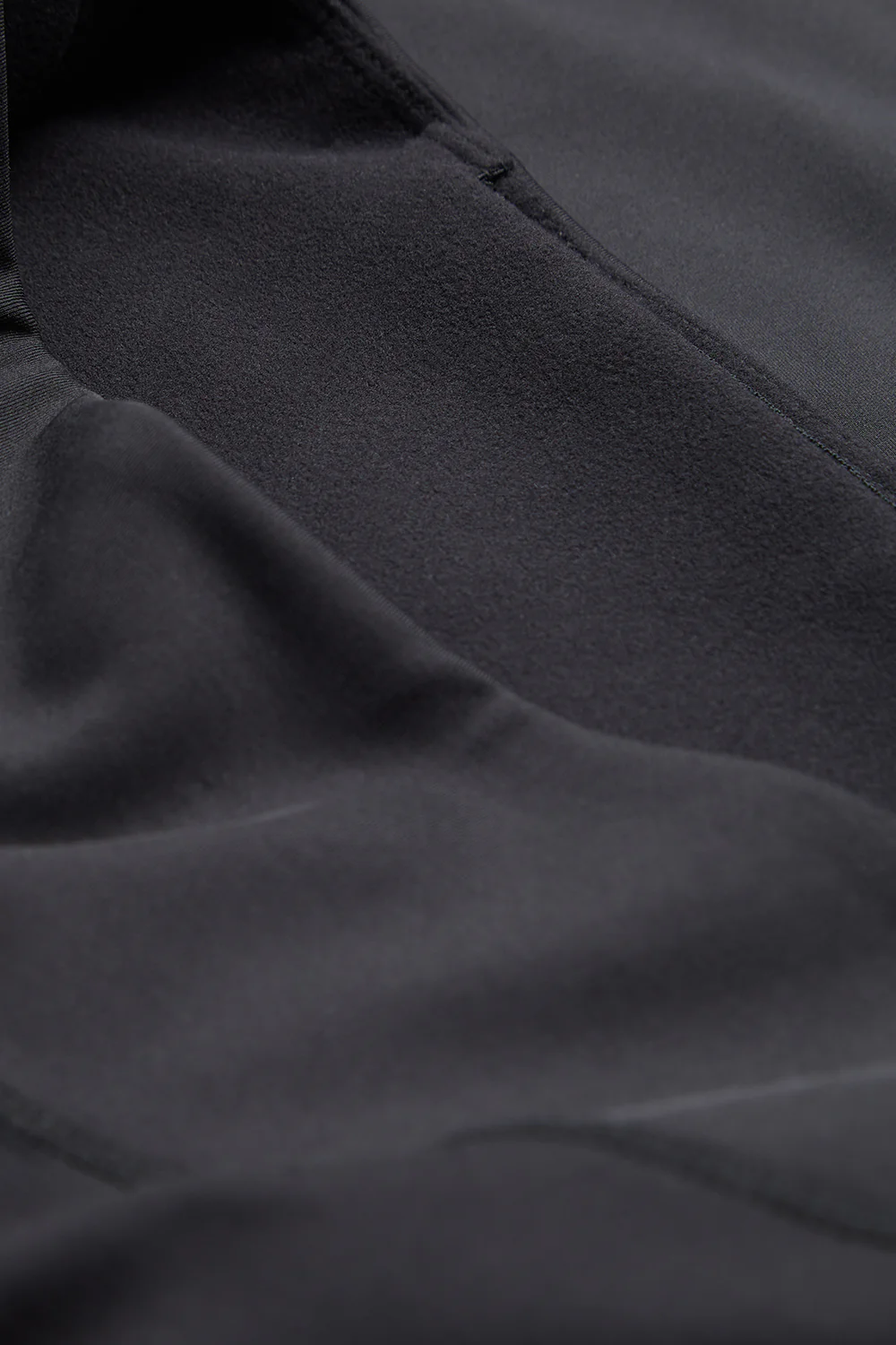 SkinLuxe Fleece High Waisted Legging - Shadow Black - Image 4