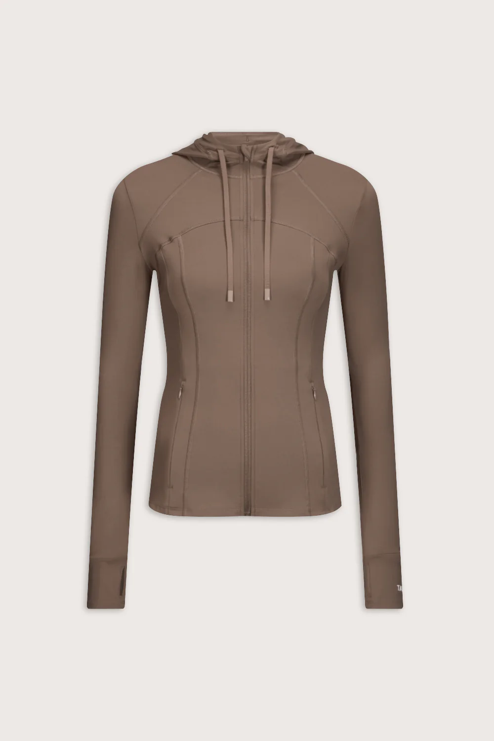 SkinLuxe Hooded Running Jacket - Cortado Brown - Image 2