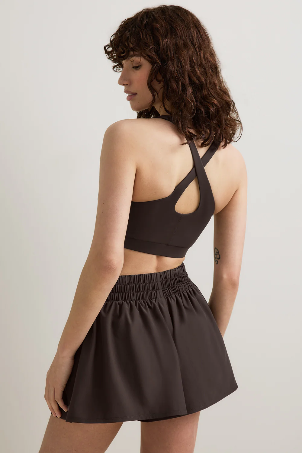 SkinLuxe Ruched Waist Floaty Short - Americano - Image 3