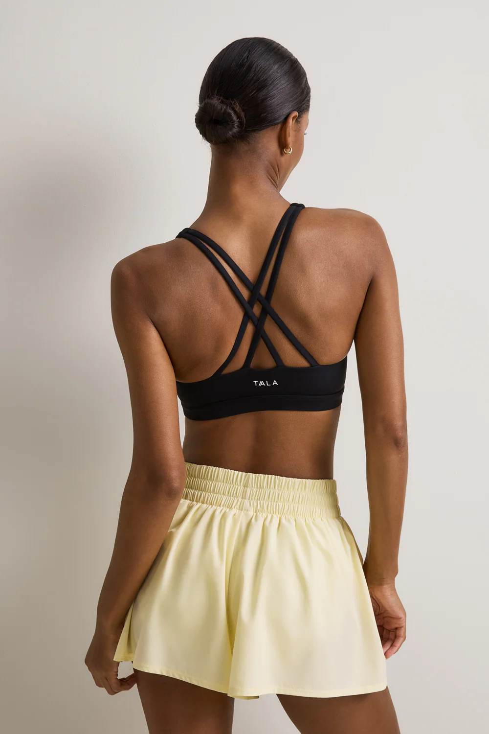 SkinLuxe Ruched Waist Floaty Short - Lemon Yellow - Image 5
