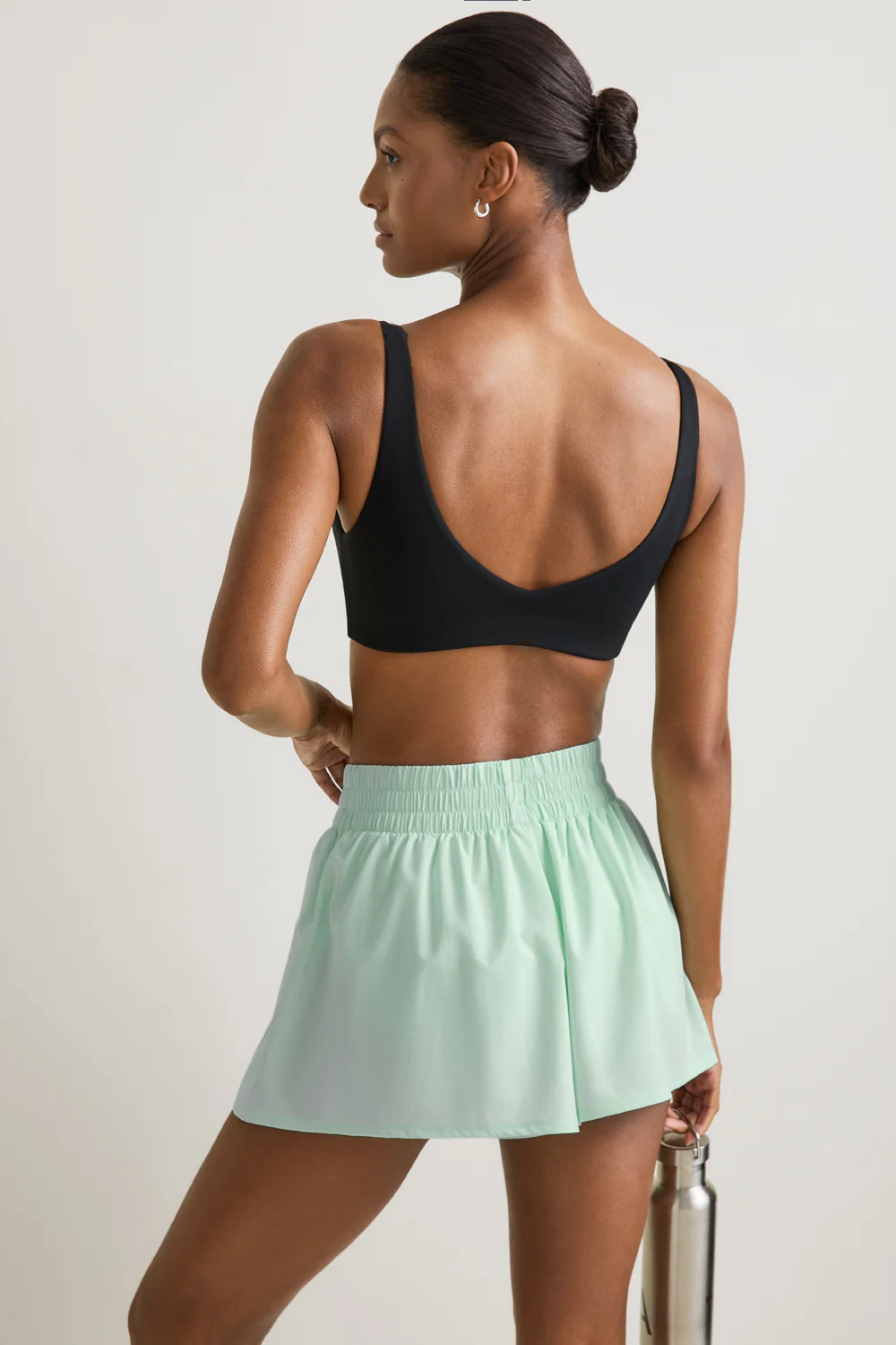 SkinLuxe Ruched Waist Floaty Short - Soft Mint - Image 4