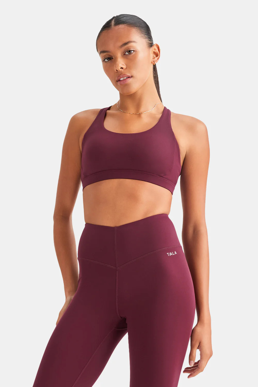 SkinLuxe Tank Sports Bra - Burgundy - Image 7
